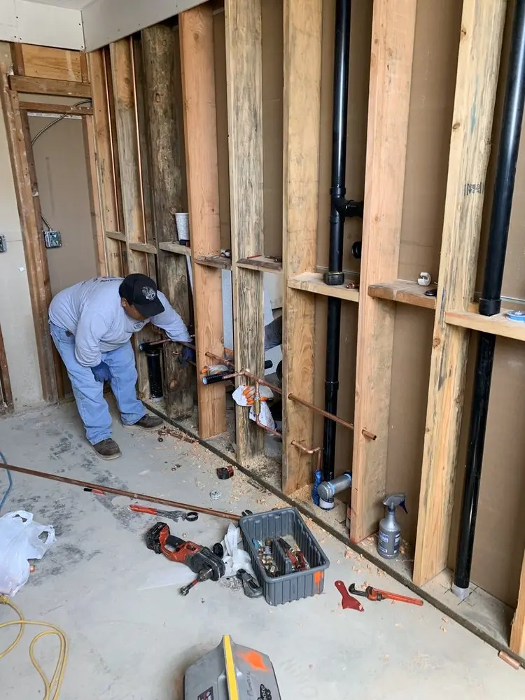 Commercial rough-in plumbing for Water Heater Replacement in Chesterfield Estates